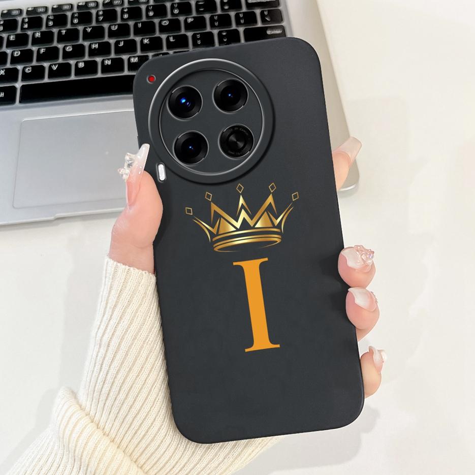 Чехол для Tecno Camon 30 CL6 CL6k Милый чехол с буквами и короной Ударопрочный чехол для телефона Для Tecno Camon 30 Premier Camon30 5G Мягкий чехол