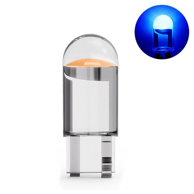 2 шт. DC12V W5W 194 T10 Cob светодиодная автомобильная лампа белый зеленый синий красный клиновидный номерной знак лампа плафон 7 цветов авто одиночный свет