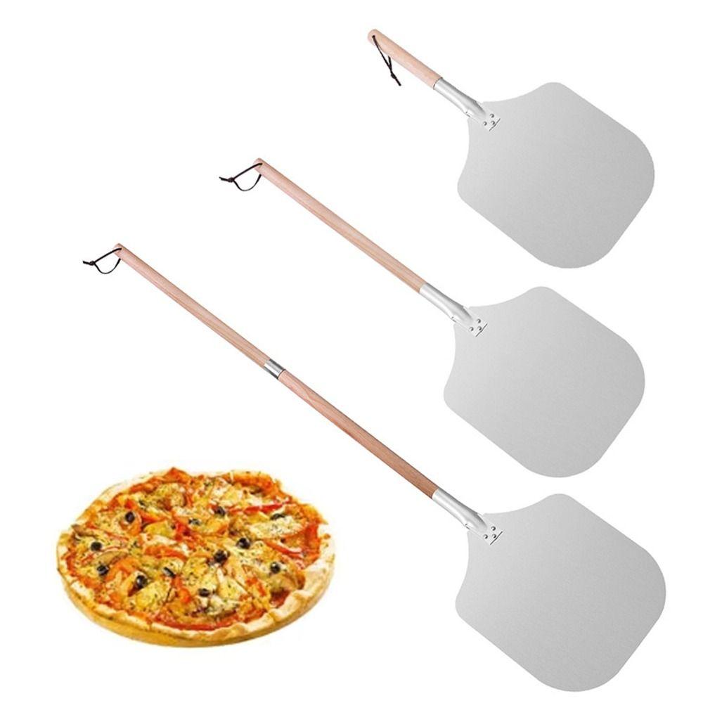12Inch Pizza Shovel Detachable Wooden Handle Cake Lifter Pizza Transfer Tray Restaurant