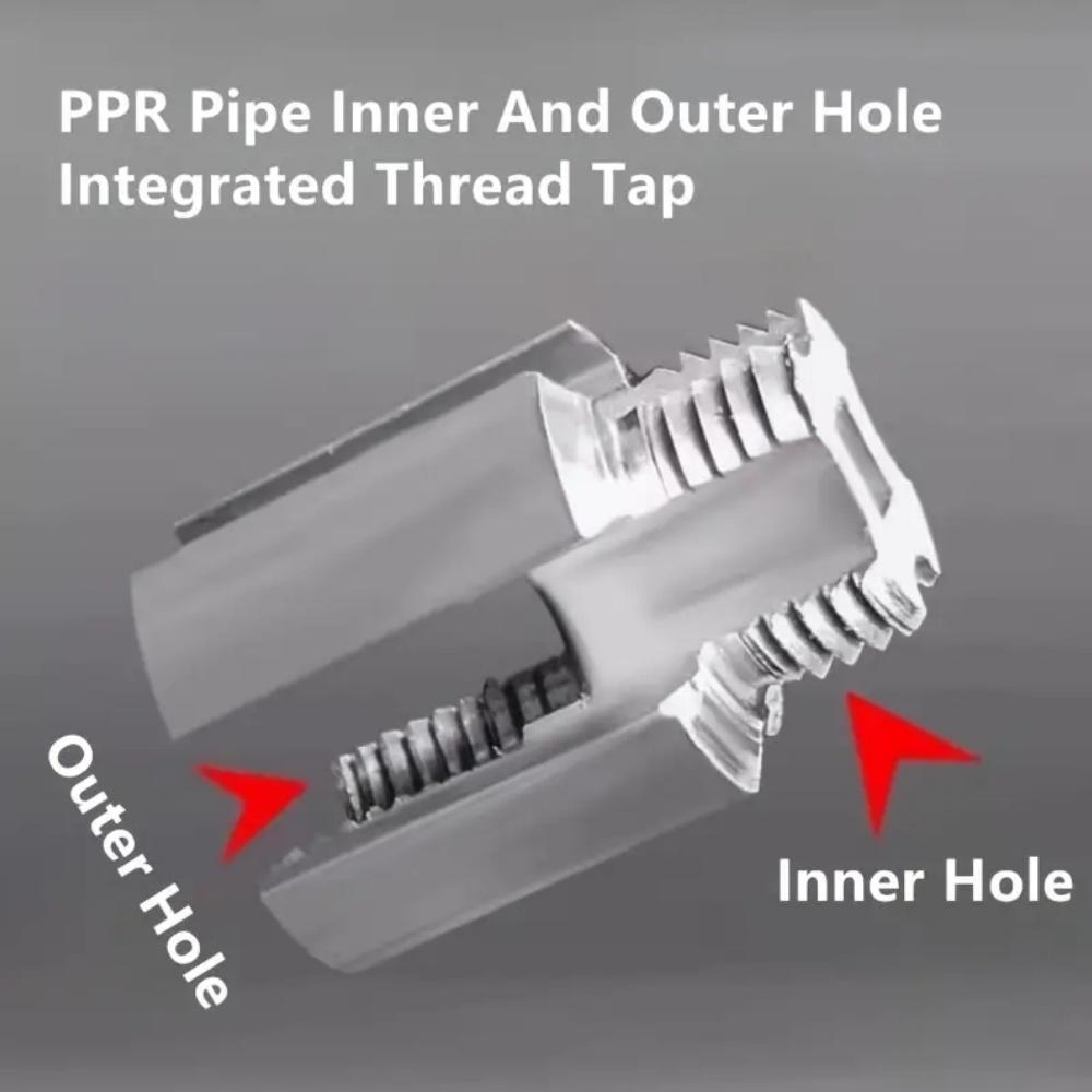 DN15 DN20 Инструмент для нарезания резьбы на трубах Шестигранный хвостовик Форма Внутренняя Внешняя резьба 1/2 3/4 Водопроводные трубы Съемный Для труб PPR ПВХ МПП