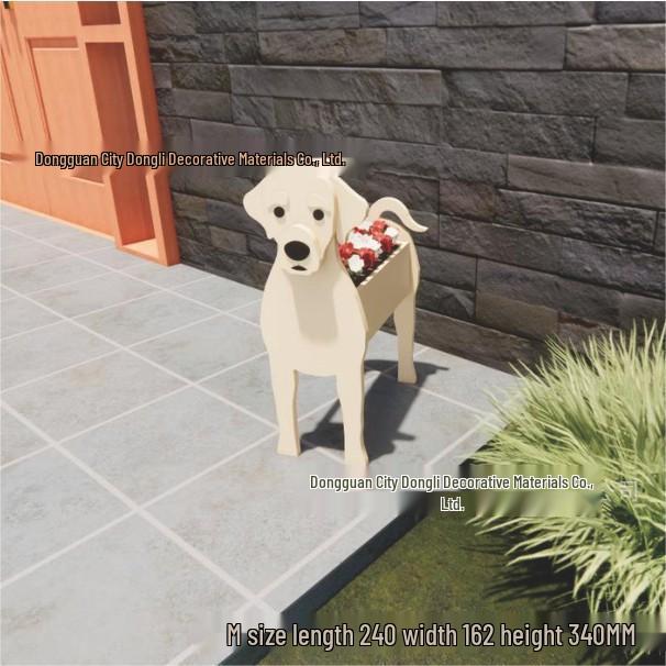 Independent Station Cross-border Garden Art Craft Ornaments: Dog & Cat Flower Pot and Planter