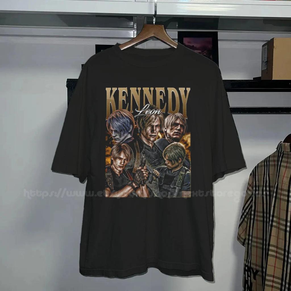 Leon Kennedys Resident Evil Tshirt The Ideal Gift for Unisex and Women in The 90s Retro Game Tshirt