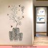 Chinese Style Classical Vase Flower Wall Sticker Rose Lotus Butterfly Decoration Decals Removable Wall Art Home Decor