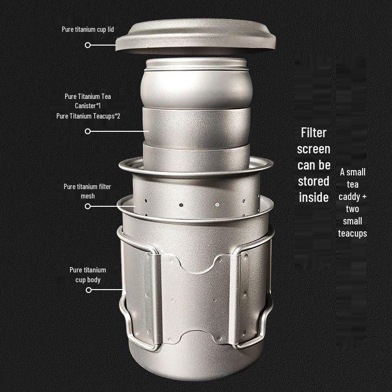 Anmu Pure Titanium Portable Travel Tea Set