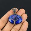 Древо Жизни Синий Сапфир Драгоценный Камень Медная Проволока Обруч Ручной Работы Кулон Ювелирные Изделия Для Свадебный Подарок