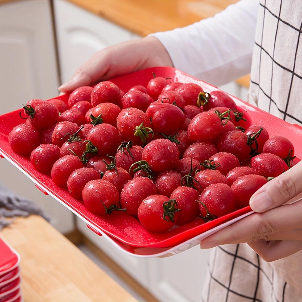 Durable Reusable Food Storage Trays - Plastic Kitchen Organization and Restaurant Use - Fridge Replacement Storage Boxes, Battery-Free