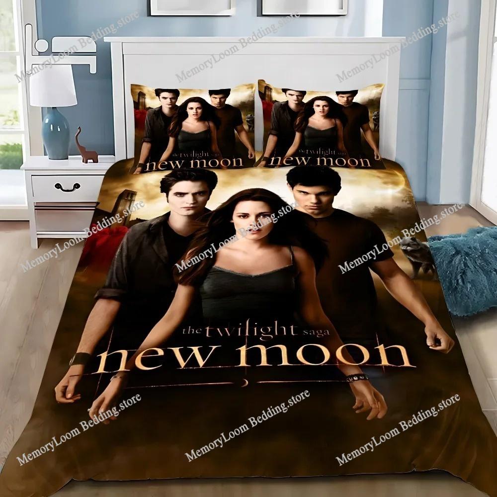Популярный сериал Сумерки Эдвард Каллен Комплект постельного белья King Size Пододеяльник 3D-печать Уютный Мягкий Комплект простыней Взрослый Дом