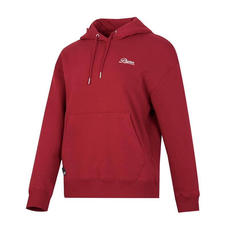 Puma Вышитые буквы Удобная повседневная модная толстовка с капюшоном Женская толстовка с капюшоном Красная 630951-13
