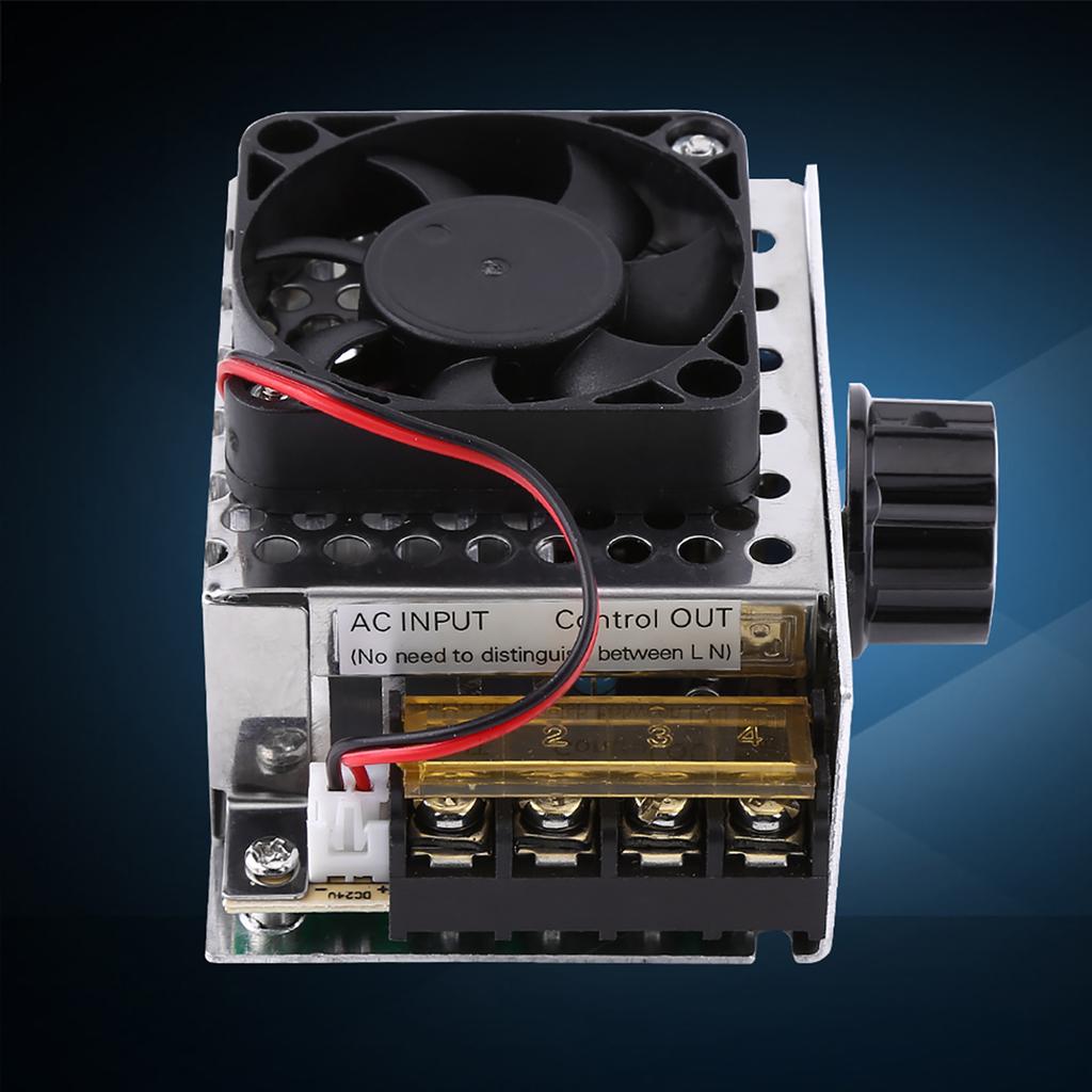 4000 Вт SCR Электрический Регулятор Напряжения Диммер Температуры Контроллер Скорости Двигателя С Вентилятором