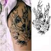 Men Women Deer Flower Arm Lasting Waterproof Tattoo Stickers Body Art Decal