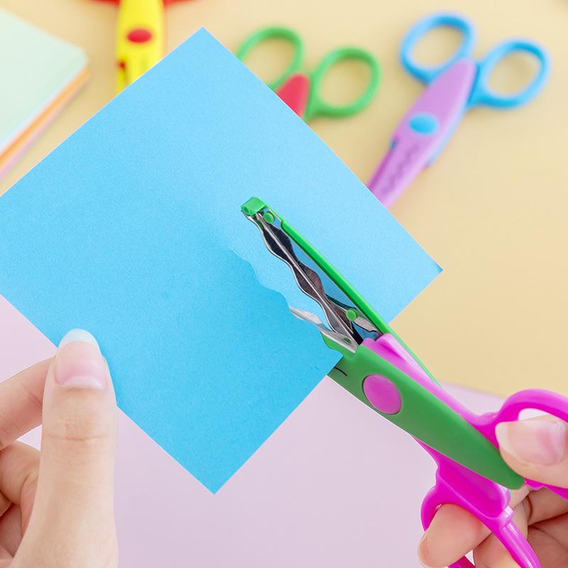 Креативные ножницы с волнистым узором, безопасные ножницы Kawaii, кружевные ножницы, карты, фото, инструменты ручной работы, DIY резак для бумаги, школьные и офисные принадлежности