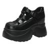 Fashion Fashion Retro 9CM Genuine Leather Wedge Pumps High Brand Hollow Summer Ankle Boots Women Platform Sandals Fashion Buckle Shoes