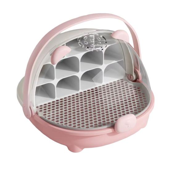 Ящик для разведения шелкопряда Прозрачный ящик для выращивания шелкопряда Клетка для обитания с ручкой Капсула для разведения мелких животных Контейнер для вылупления