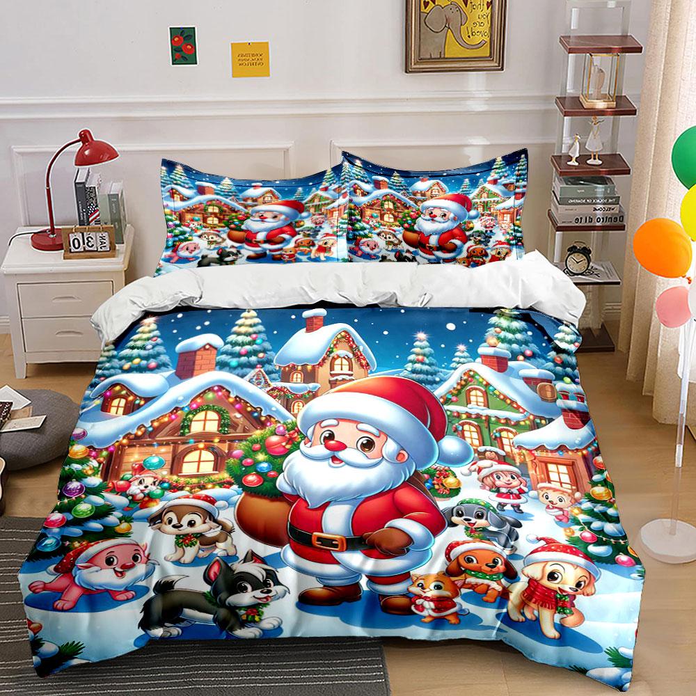"Whimsical Christmas Wonderland Bliss" Bedding sets Duvet covers Pillowcases(1* Duvet Cover 2* Pillowcases without duvet insert)