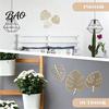 Natural Wood Wall Art 3Pcs Wooden Monstera Decorations, Bohemian Hanging Ornament, Hollow Tropical Leaf Decor for Home Living Room Bedroom Office