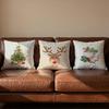 Christmas Santa and Deer Cushion Cover Soft Reversible Durable Pillow Cover MultiScene Use for Home Car Daily Comfort