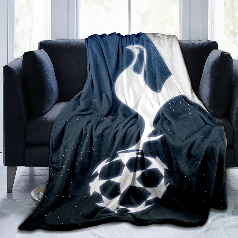 Tottenham Crest Design Printed Throws Blanket Soft Flannel Blankets for Couch Bed Gifts for Men Women Picnic blanket Christmas gifts