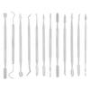 11 Pieces Wax Carvers Set Stainless Steel Wax Carving Tool Double Ended Dental Wax Modeling Sculpting Tools for Shaping