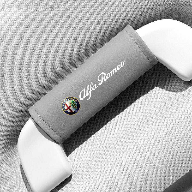 For Alfa Romeo For Alfa Romeo Giulia Stelvio Giulietta 156 159 147 Mito Leather Car Roof Armrest Pull Cover Handle Gloves Protec