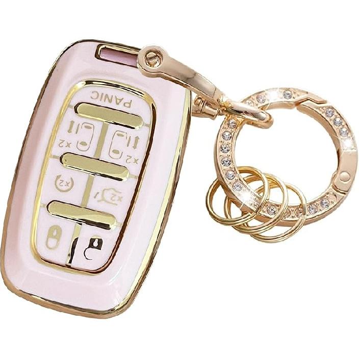 for Chrysler Key Fob Cover Key Protective Key Shell Holder Accessories Fit for Chrysler Pacifica 7 Button for 2017-2024 Touring, Pinnacle, Limited