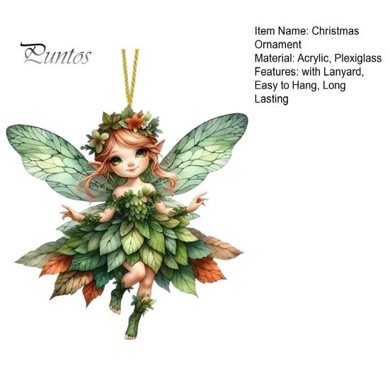 Украшение на рождественскую елку с шнурком, легко повесить 2D подвеску в виде маленькой девочки-ангела на сумку для автомобиля, брелок, украшение