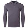 Мужская рубашка-поло с длинным рукавом и двойной отделкой воротника Fred Perry
