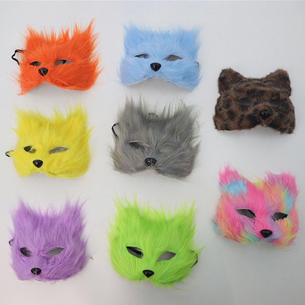 Realistic Half Face Mask Cartoon Masquerade Mask Ghost House Decor Eye Mask  Costume Party Supplies