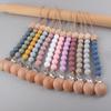 Pacifier Clip BPA Food Grade Free Beads Wood DIY Dummy Clip Holder Soother