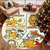 Garfield Pattern Round Rug, Indoor/Outdoor Mat, for Picnic, Gameroom, Bedroom, Office, Living Room, Home Decor Carpet, Birthday Gift