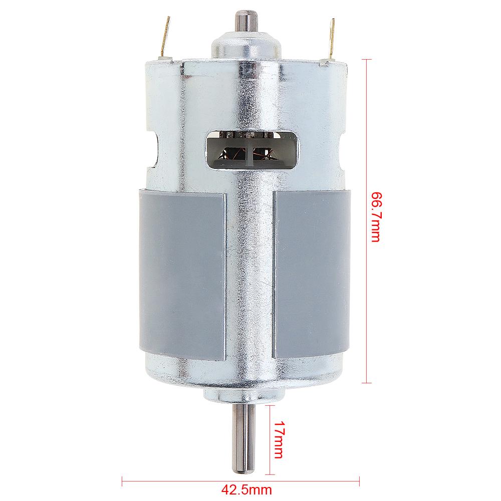 12-24 В 775 двигатель постоянного тока высокоскоростной двигатель с большим крутящим моментом с шарикоподшипником и лопастями вентилятора для модели автомобиля «сделай сам»