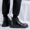 Классические фирменные мужские ботинки из натуральной кожи, красивые рабочие ботинки, высокие ботинки в британском стиле, мужские зимние короткие ботинки