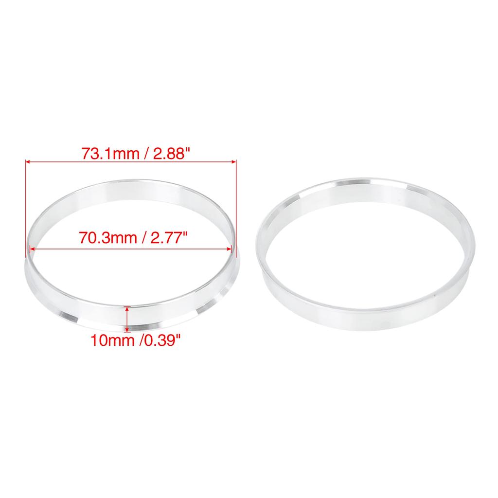 uxcell Hub Ring, 2.9 inch (73.1 mm) / 2.8 inches (70.3 mm), Wheel Hub