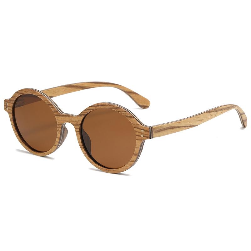 XUEDIAO Retro Frame Small Face Thin Wood Veneer Polarized TAC Lenses UV400 CE Cat3 Custom Laser Logo Wooden Sunglasses