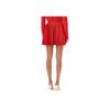 Self-Portrait Solid Color Pleated Knit Elastic Waist Short Casual Skirt Women skirts Red AW24083SK