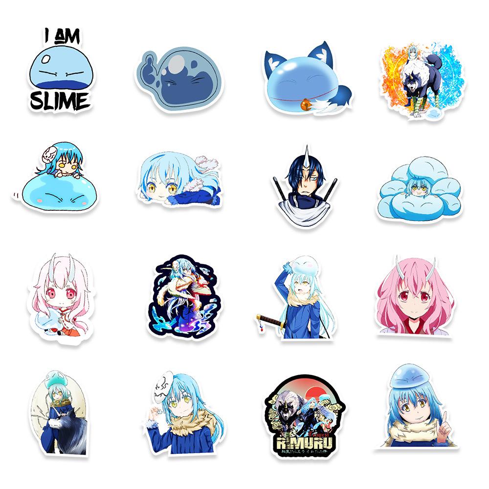 50 Pictures of Anime Rebirth, Become A Slime Graffiti Sticker, Car Trunk Refrigerator Decoration Sticker