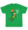 Футболка с лепреконом, делающим данк, на День святого Патрика, для любителей спорта, унисекс, в подарок