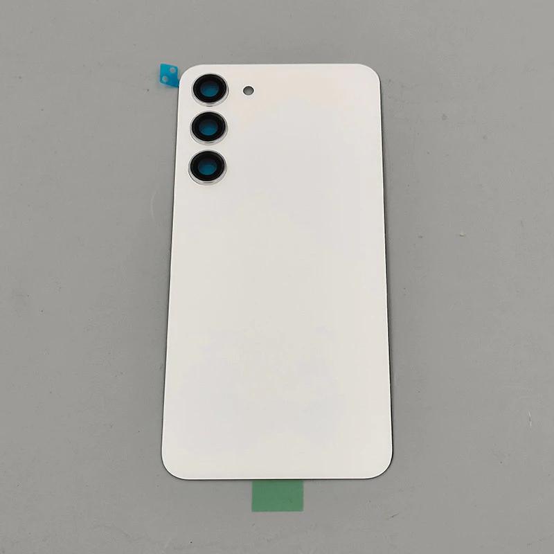 Задняя крышка аккумулятора из стекла для Samsung Galaxy S23 S911B S23 Plus S23+ S916B, с наклейкой для объектива камеры, для ремонта