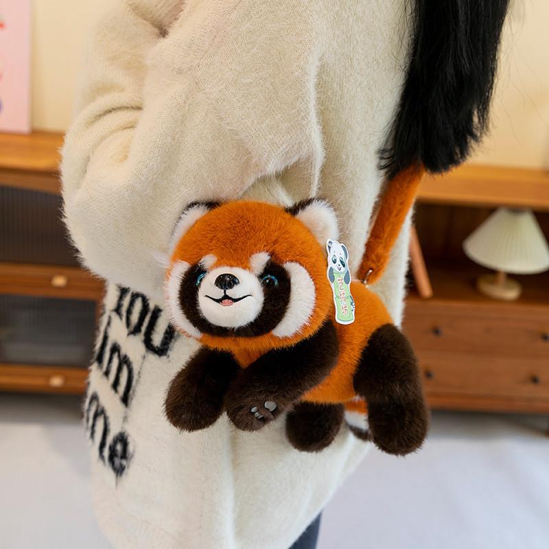 Сумка плюшевая на плечо Панда Косметичка Регулируемый размер Украшения Мультяшный