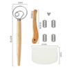 Bread Baking Tools Dough Whisk Set for Cake Pizza Pastry Egg Beater Mixer Scraper Home Kitchen Supplies