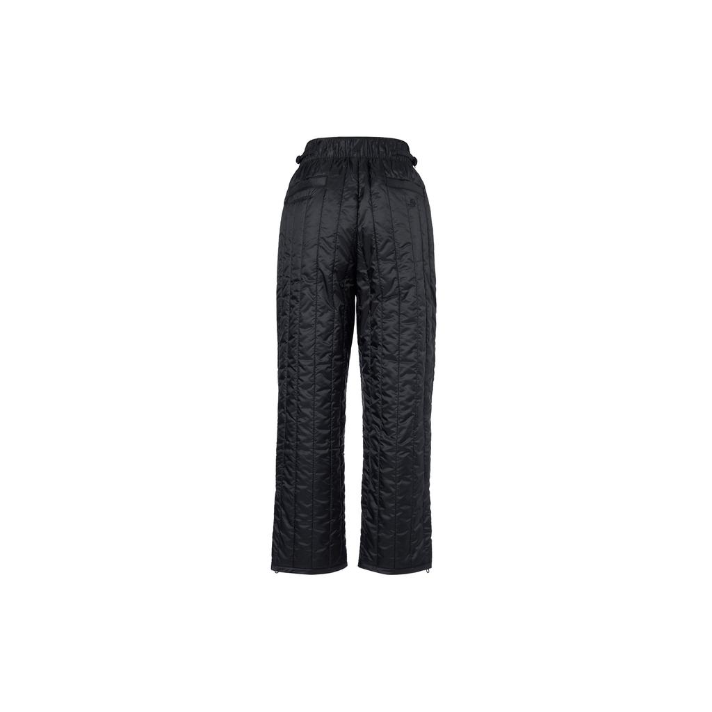 Nike Спортивные брюки Therma-FIT Tech Pack, однотонные, с высокой талией, стеганые, теплые, свободные, из хлопка, женские, черные DQ6962-010