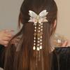 Retro Hairpin, Colorful Butterfly Tassel Hair Clip, Flower Hair Ornament, Ancient Style Pearl , Chinese Style Hair Accessories