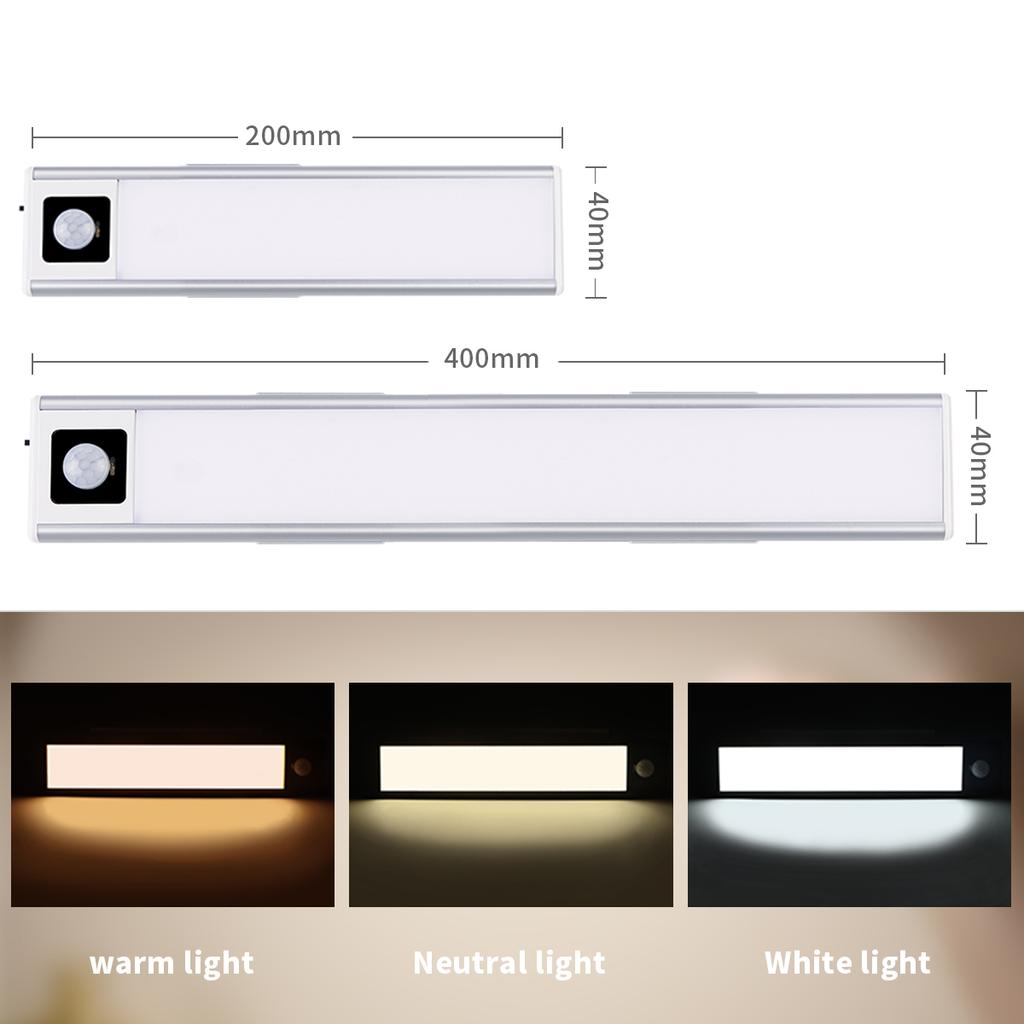 USB Portable Wireless Motion Sensor Light Rigid Strip Night Light Aluminum Profile LED Bar Light Kitchen Closet Stairs Wall Lamp