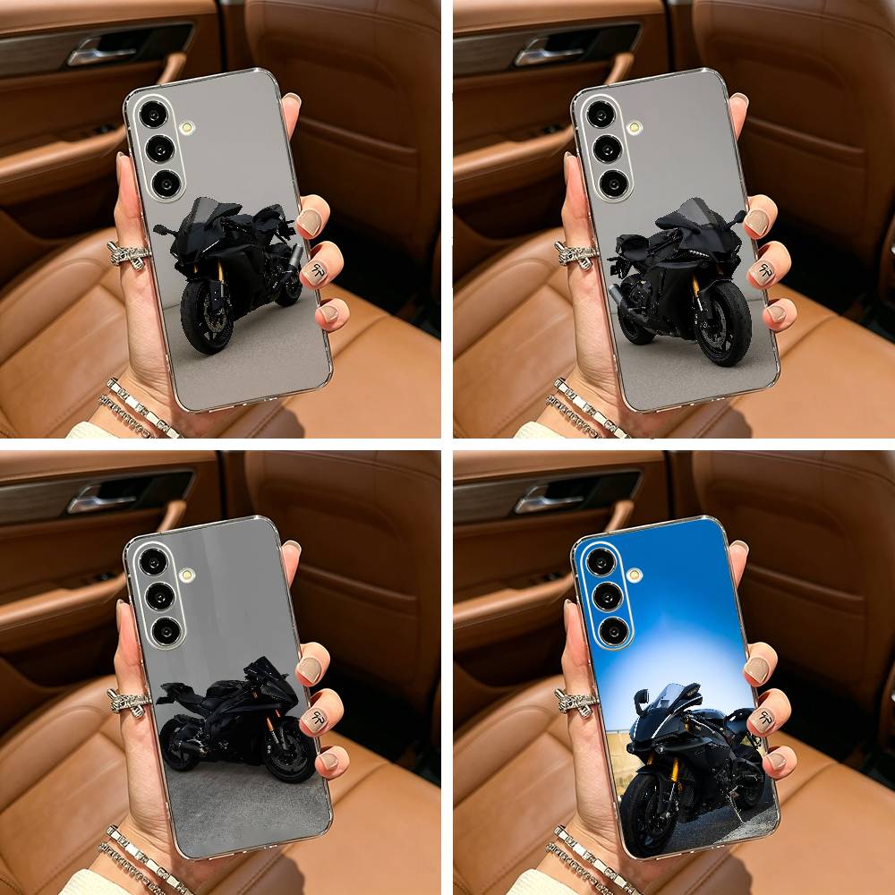 Чехол для телефона на мотоцикл Y-Ya-ma-YZF-R3-R7 для Samsung Galaxy A71, A70, A52, A51, A40, A30 Прозрачный чехол