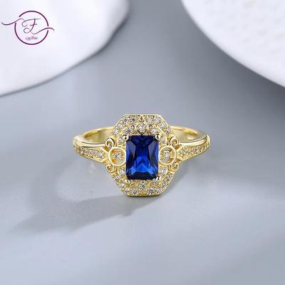 5*7 мм Цирконовое кольцо для женщин, обручальное кольцо, подарок, 18-каратное позолоченное ювелирное изделие