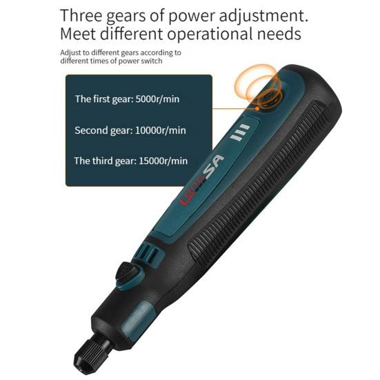 Useful Mini Electric Drill 3 Gear Adjustable Long Life Span Micro Rotary Tool