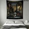Machinarium Wall Hanging Printed Fabric Blanket Decorative Tapestries for Bedroom Living Room Home Decor