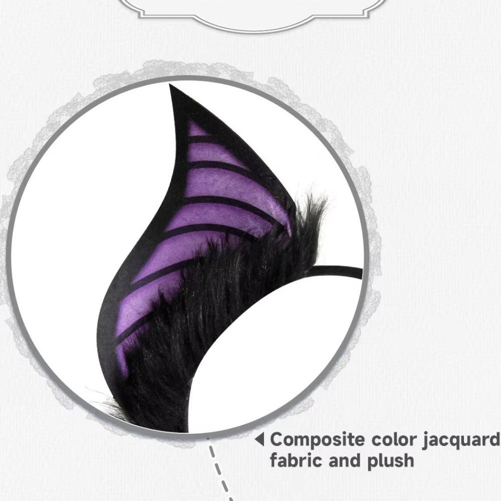 Furry Bat Ears Headband Animal Beast Ears Halloween Hairband Halloween Costume Cosplay Props Party