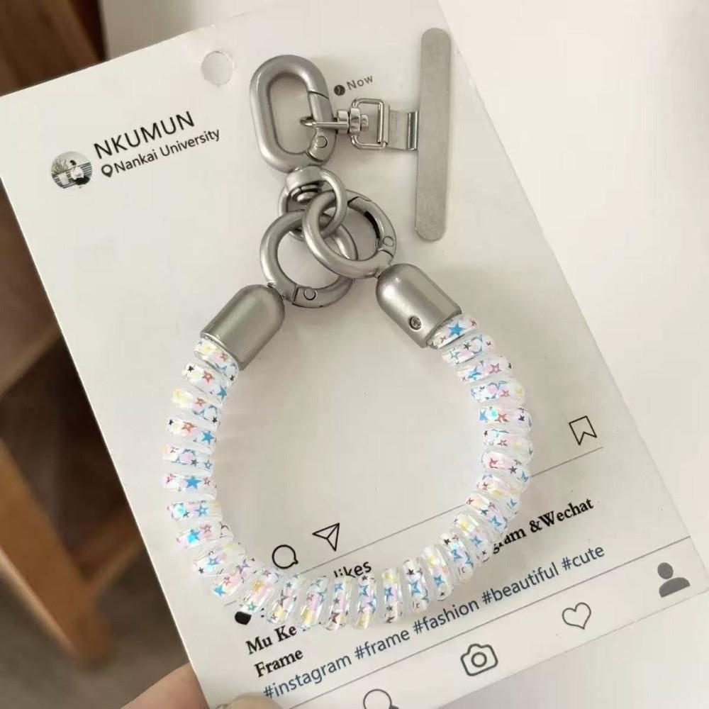 Coiled Telephone Cord Phone Wrist Strap Anti-Lost Phone Case Charm Strap Phone Wrist Chain