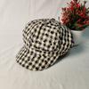 Small plaid love octagonal hat children spring summer early autumn new age-reducing retro newsboy hat painter hat