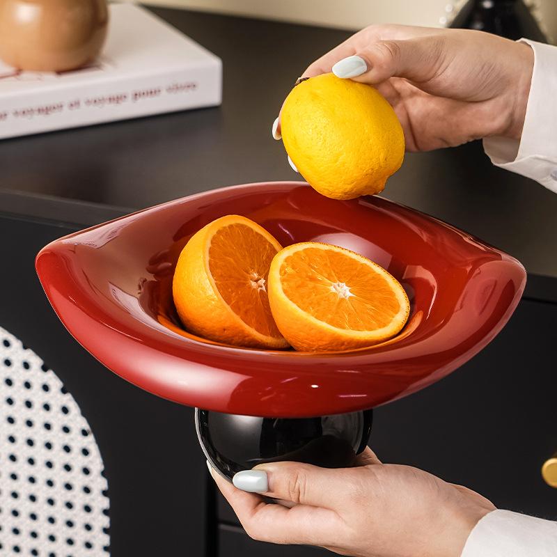 Lotus leaf-shaped fruit tray, high-value fruit basket, household candy display tray tray